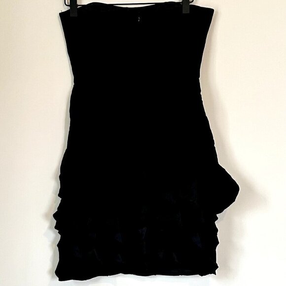 Cynthia Steffe Strapless Black Ruffle Mini Dress - Size 0 - Picture 5 of 5